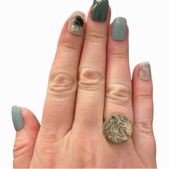 German Dendritic Sterling Silver Ring 925 Size 5.5 - Picture 2 of 8